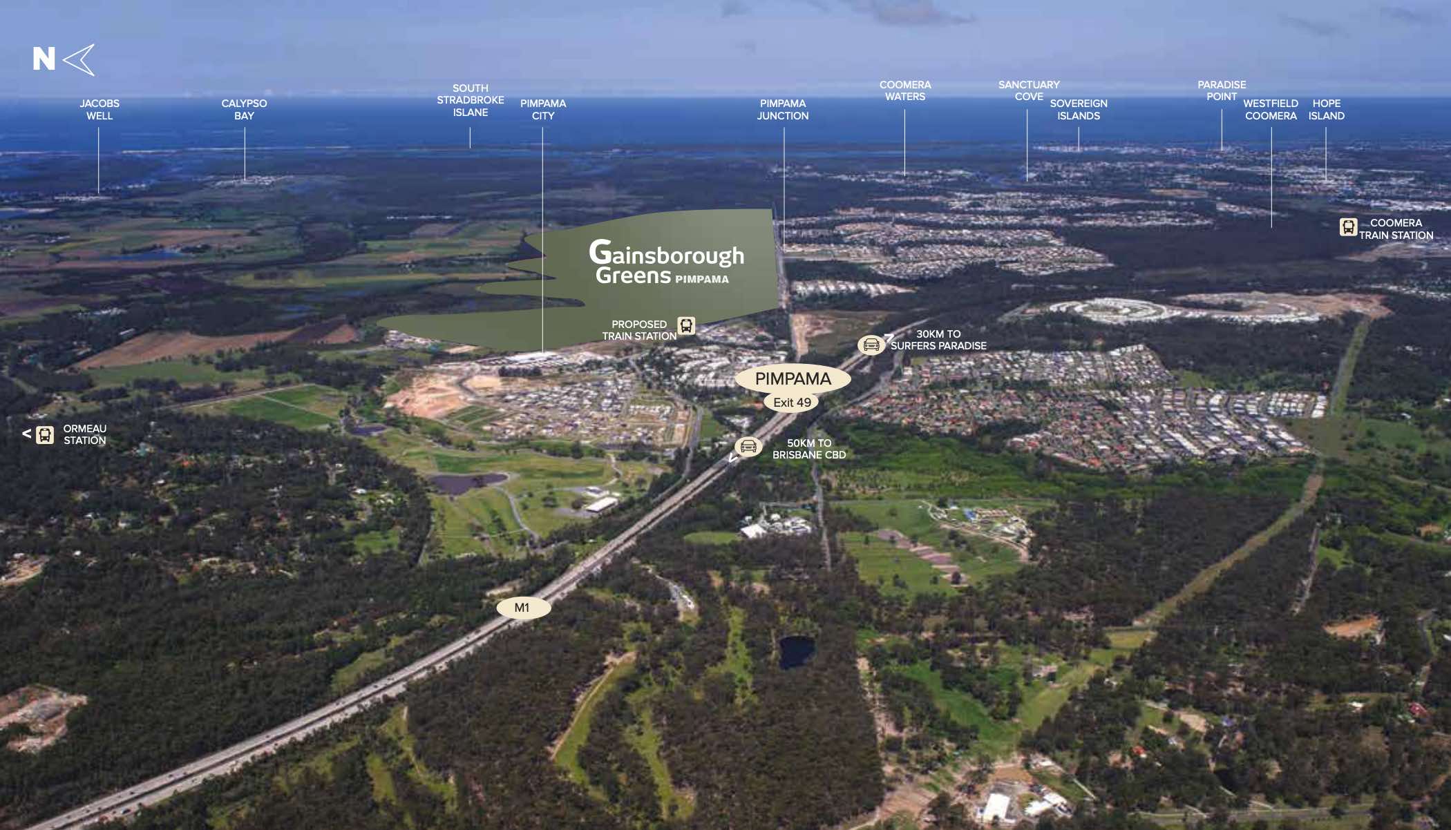 Gainsborough Greens Estate - Pimpama Aerial